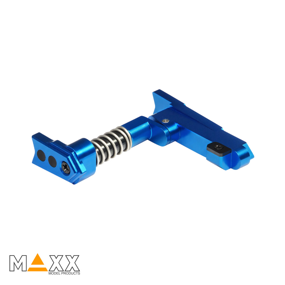 MAXX Model CNC Aluminum Advanced Magazine Release (Style A) (Blue)