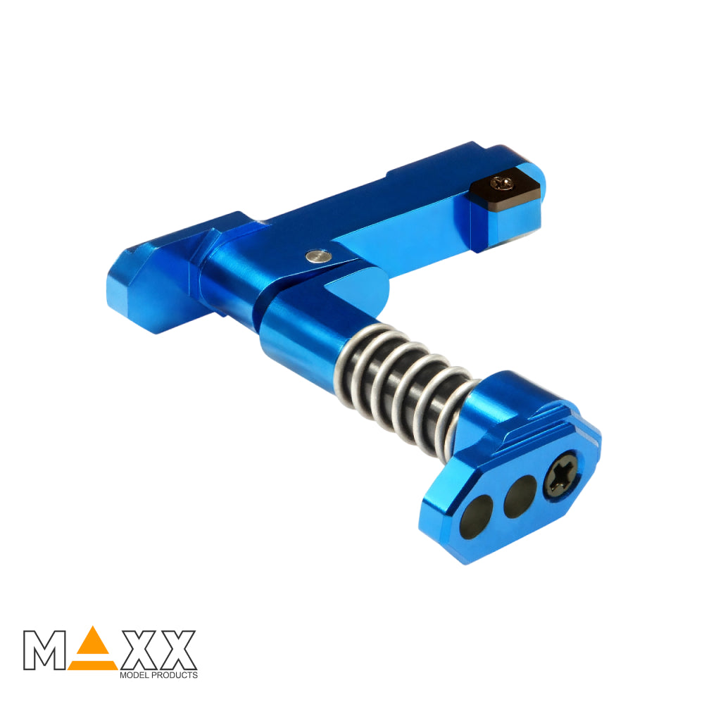 MAXX Model CNC Aluminum Advanced Magazine Release (Style B) (Blue)