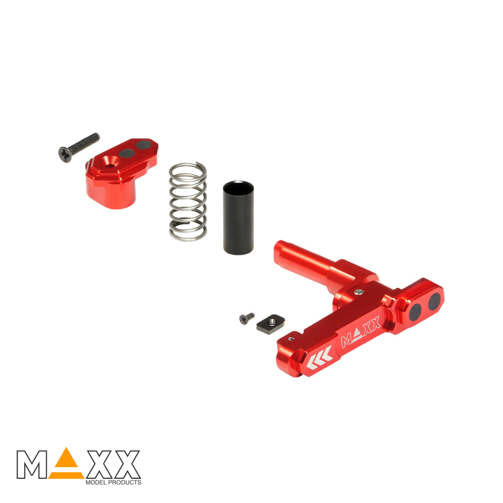 MAXX Model CNC Aluminum Advanced Magazine Release (Style B) (Red)
