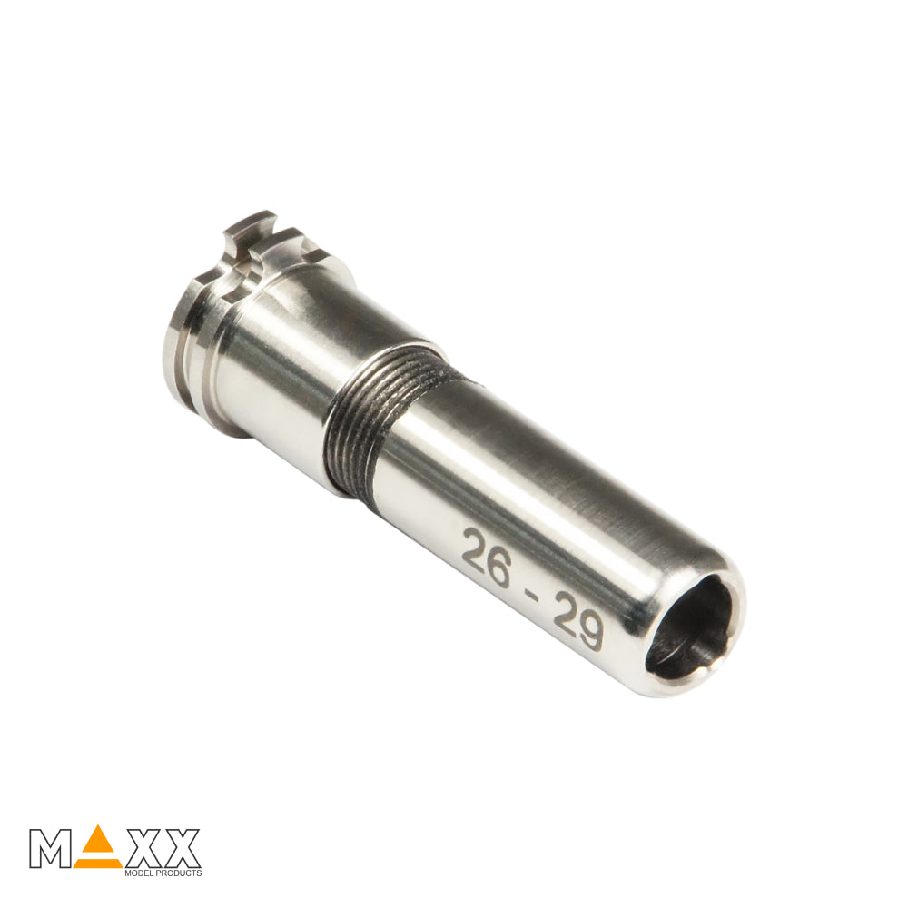 MAXX Model CNC Titanium Adjustable Air Seal Nozzle (26mm-29mm)