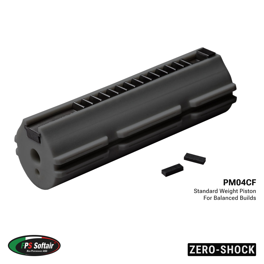 FPS Softair ZERO-SHOCK Carbon Fiber Airsoft Piston Full Metal Teeth (PM04CF)