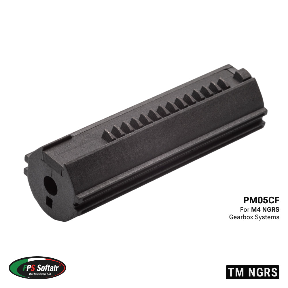 FPS Carbon Fiber Reinforced Technopolymer Piston for M4 MARUI NGRS – Full Metal Rack 14 Teeth (PM05CF)