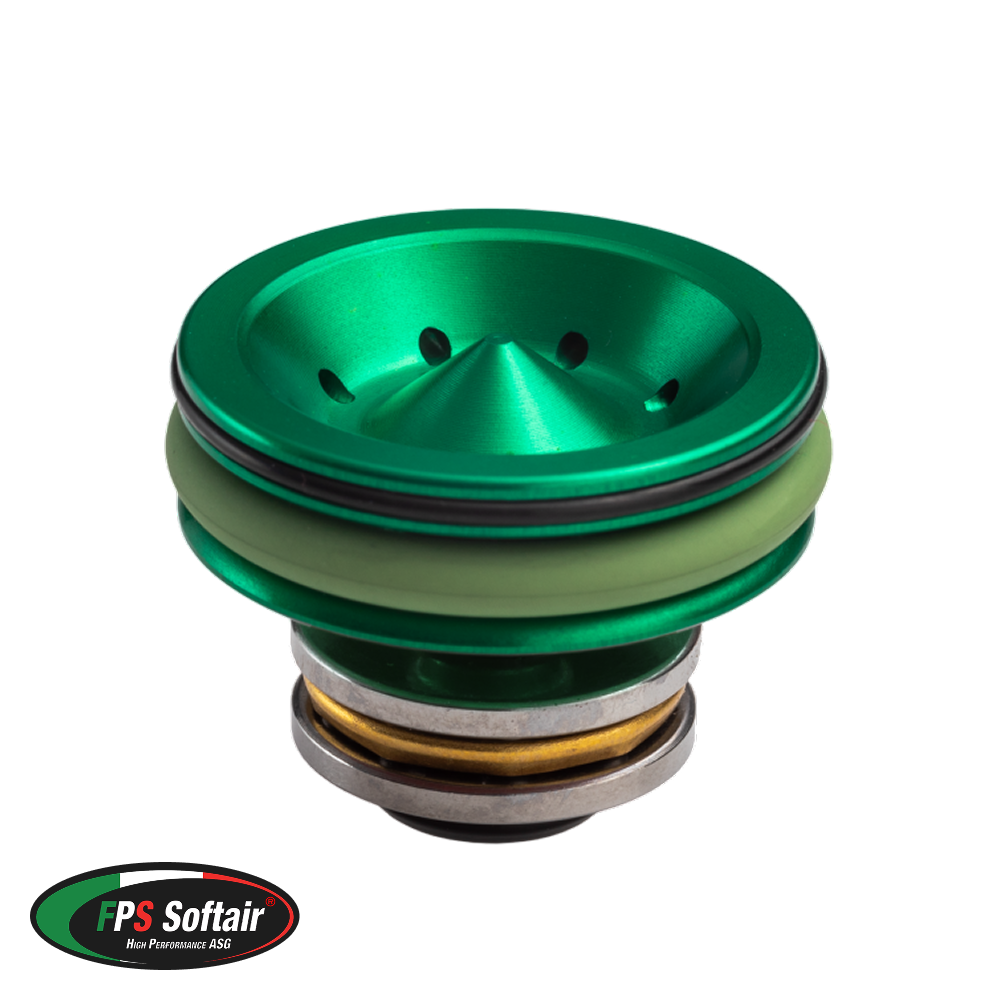 FPS CNC ERGAL Double O-Ring Ball Bearing AEG Piston Head – Pressure Deviation Type (TPAE)