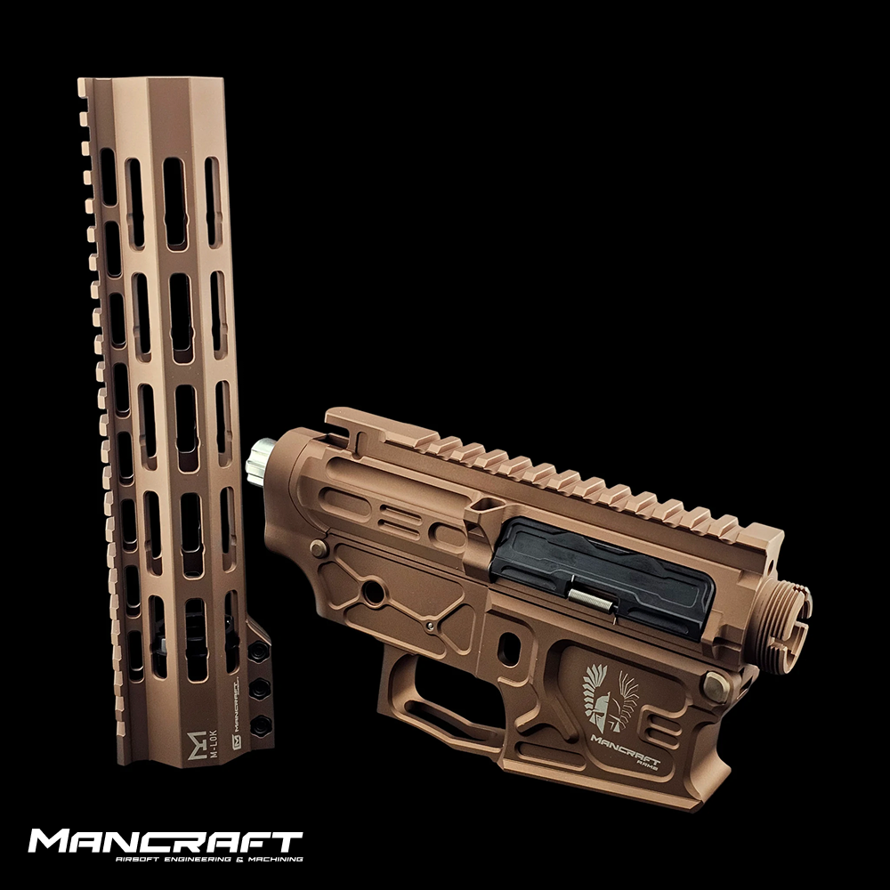 Mancraft CNC AR15 Tactical Receiver and Handguard Set - Tan Brown