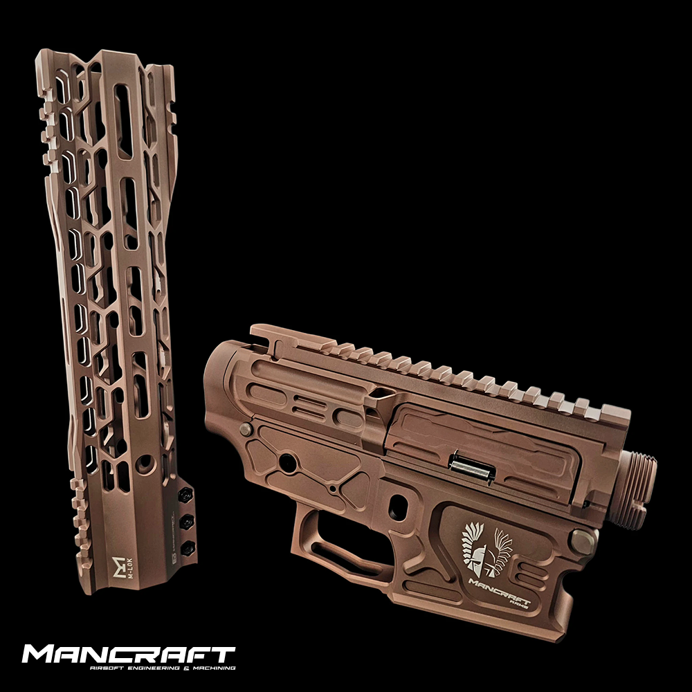 Mancraft CNC AR15 Tactical Receiver and Handguard Set - Tan Brown