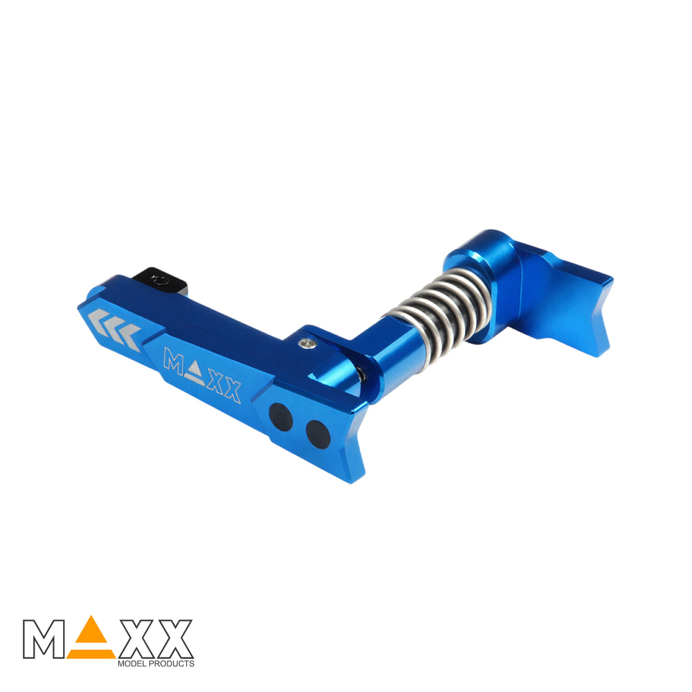 MAXX Model CNC Aluminum Advanced Magazine Release (Style A) (Blue)