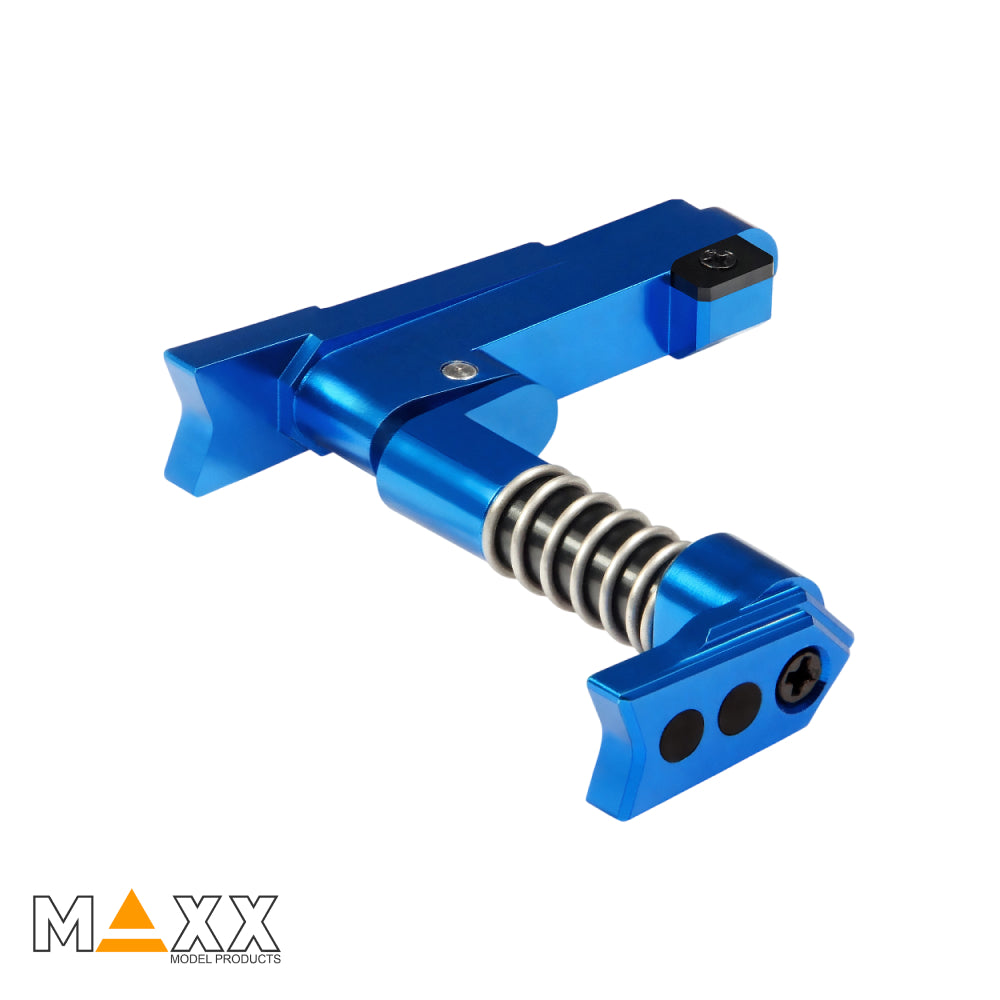 MAXX Model CNC Aluminum Advanced Magazine Release (Style A) (Blue)