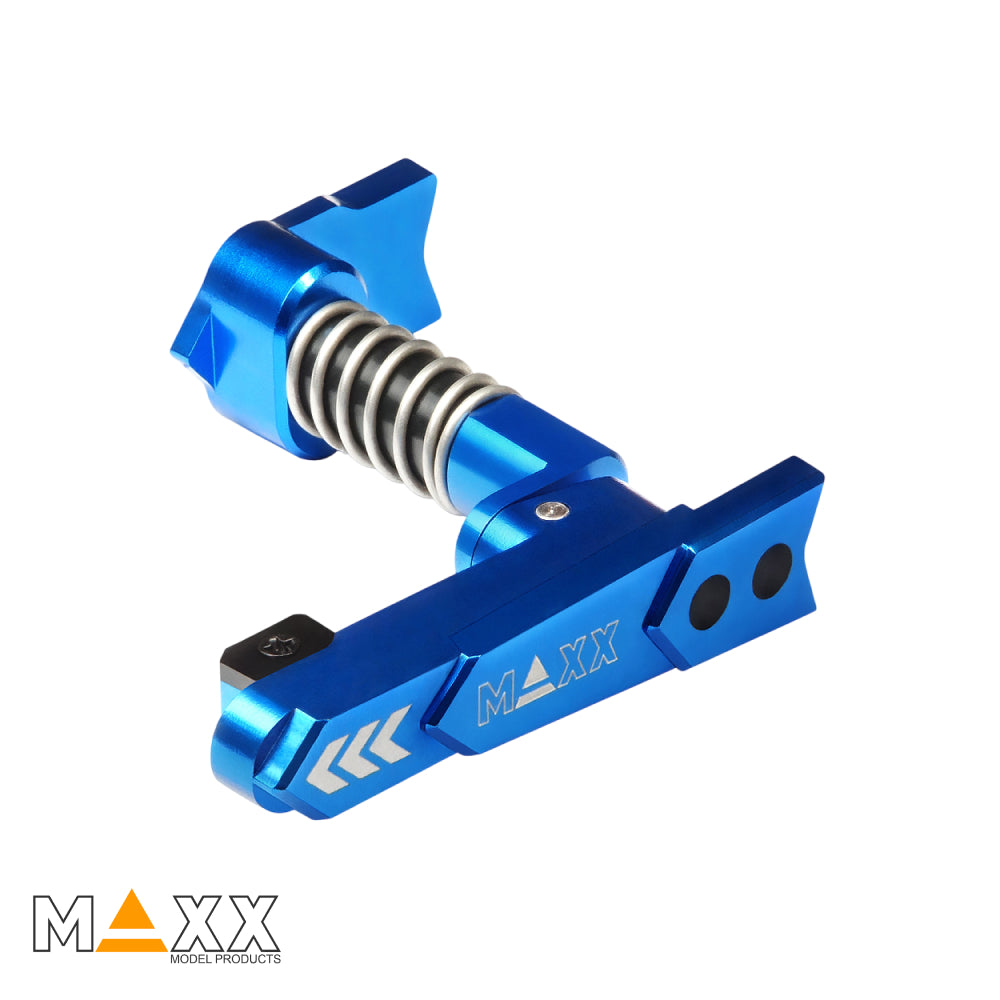 MAXX Model CNC Aluminum Advanced Magazine Release (Style A) (Blue)