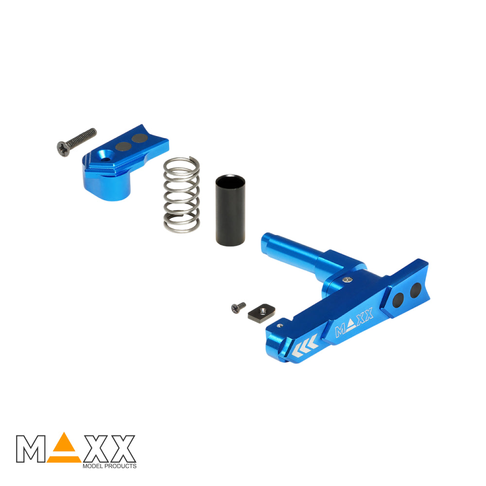 MAXX Model CNC Aluminum Advanced Magazine Release (Style A) (Blue)
