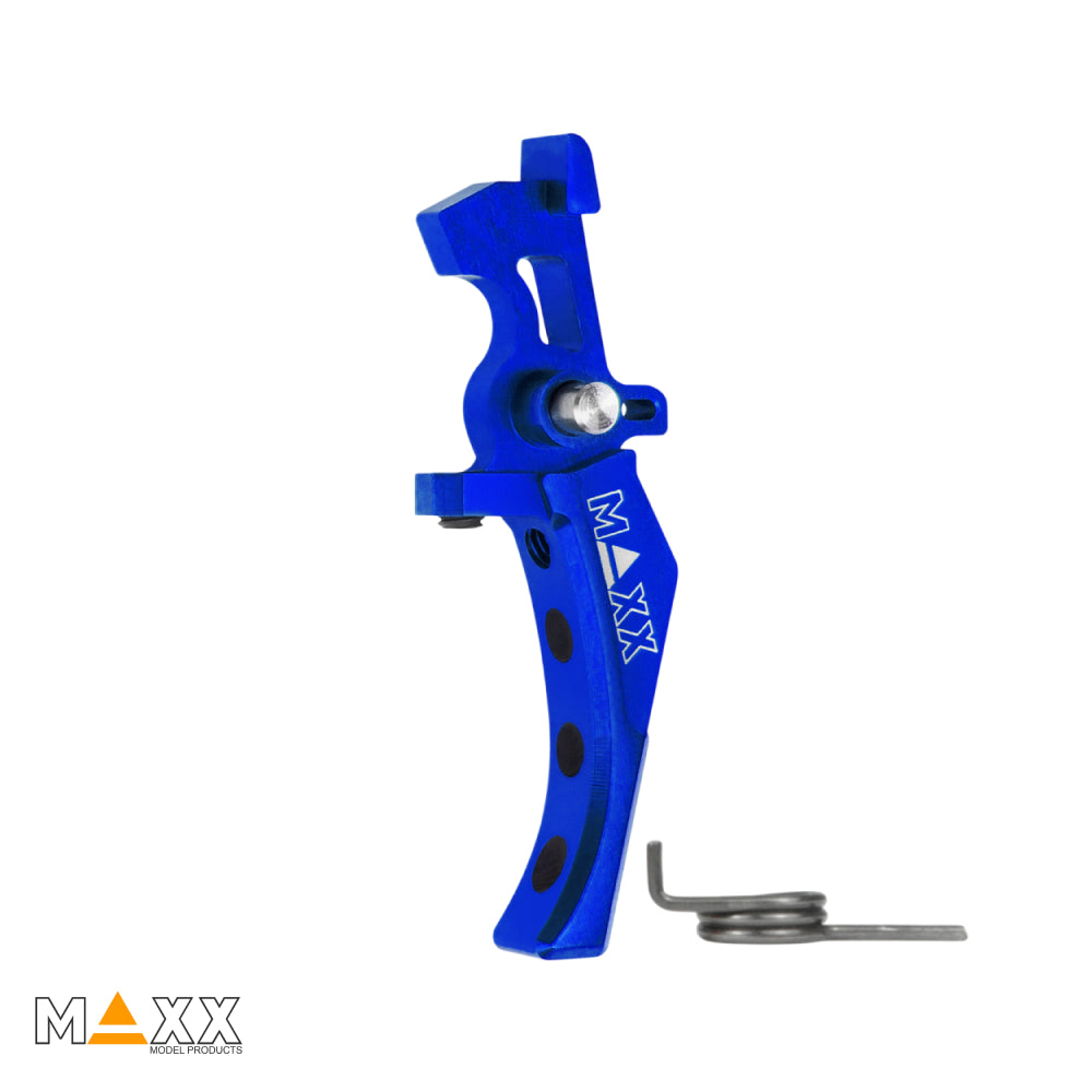 Maxx Model CNC Aluminum Advanced Speed Trigger (Style D) (Blue)