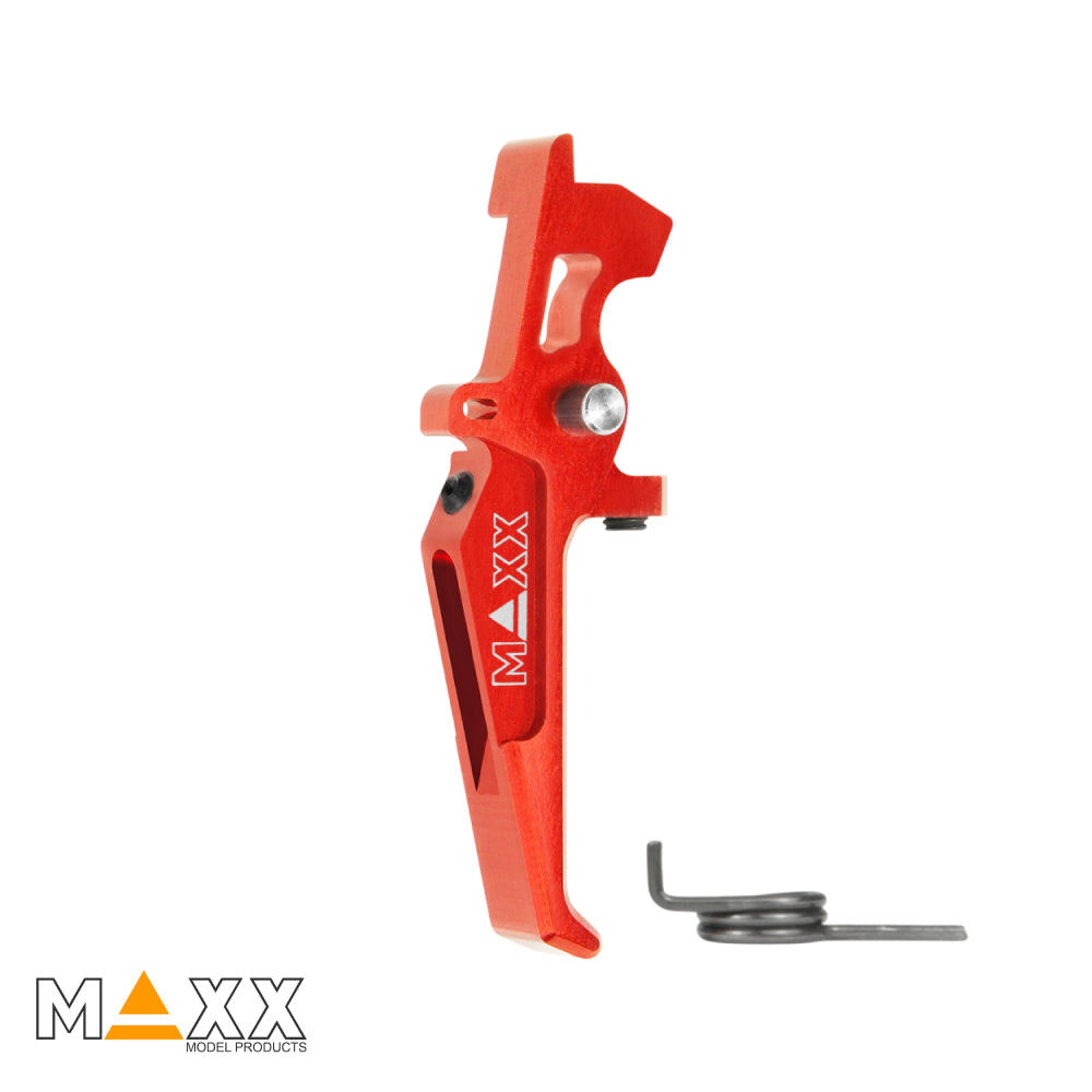 MAXX Model CNC Aluminum Advanced Speed Trigger (Style E) (Red)