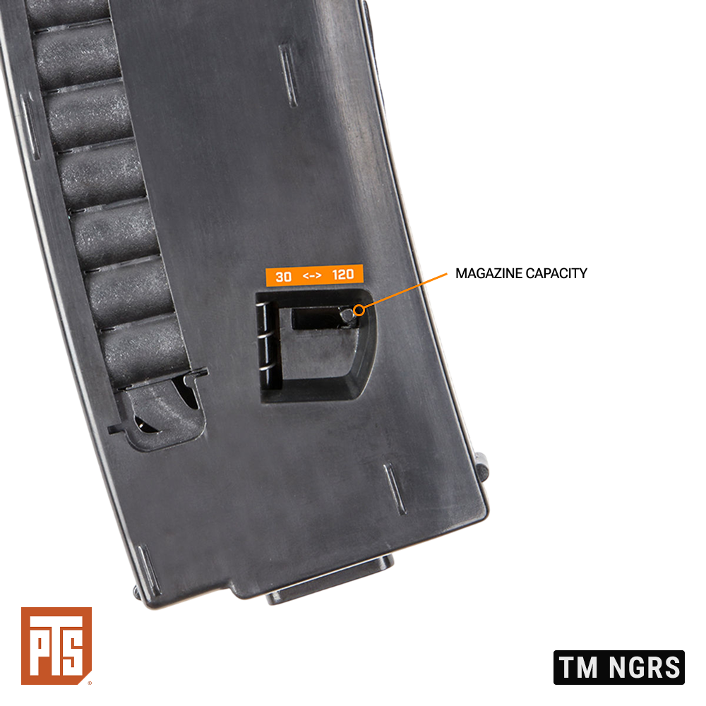 PTS EP Series Enhanced Polymer Magazine (EPM) 30/120rd for Recoil Shock
