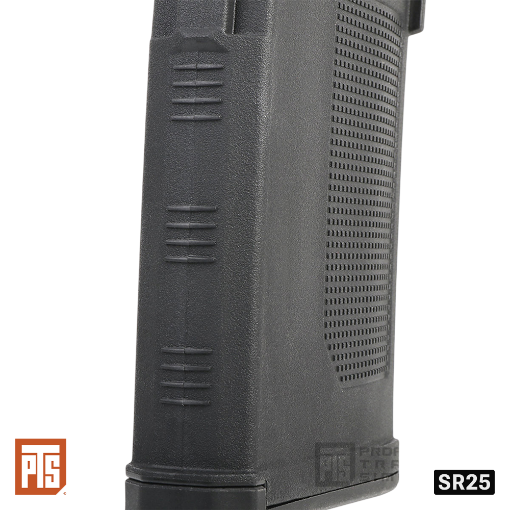 PTS EP Series Enhanced Polymer Magazine LR (EPM-LR) 150rd for SR25 AEG – Black