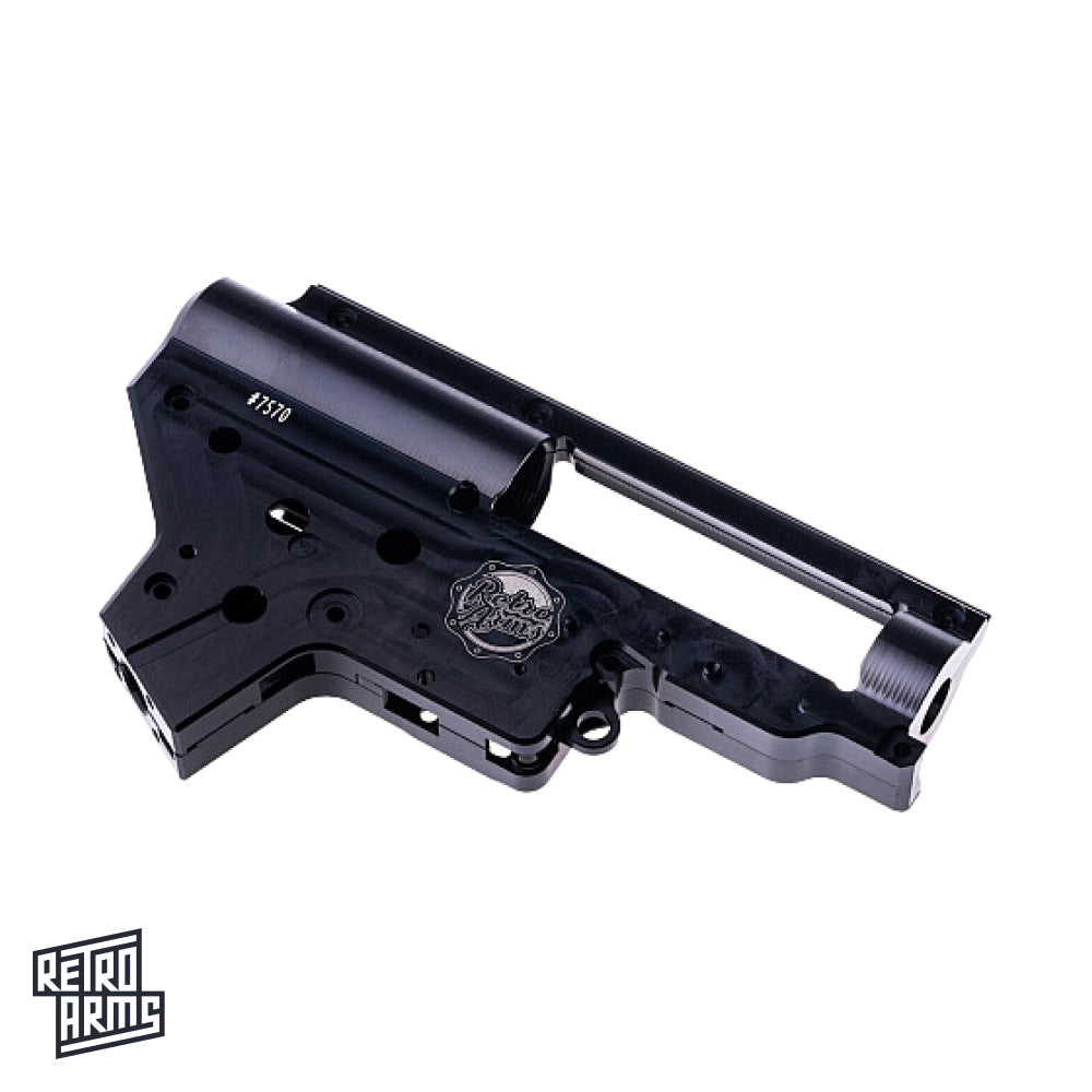 RetroArms CNC Gearbox V2 – 8mm Bearings – QSC (Quick Spring Change)
