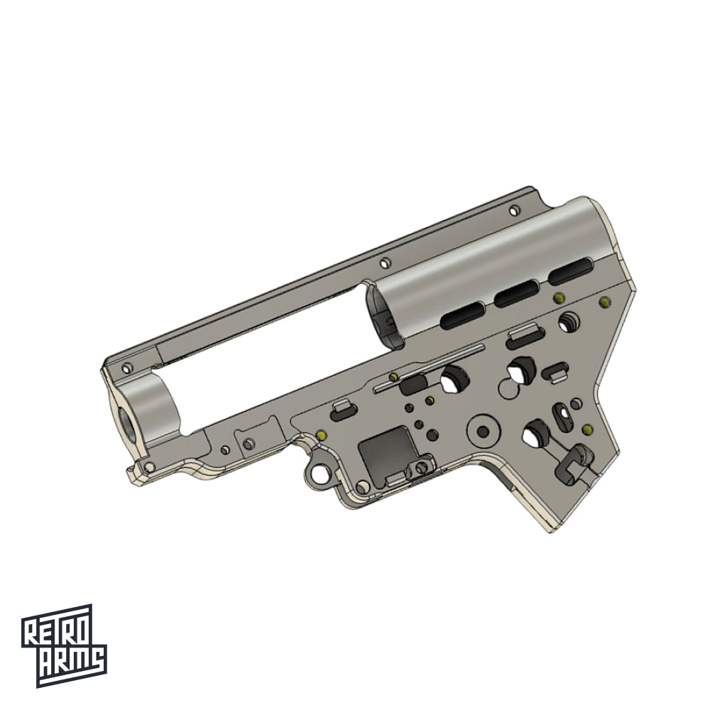 RetroArms CNC Split Gearbox Shell V2 QSC (Quick Spring Change)