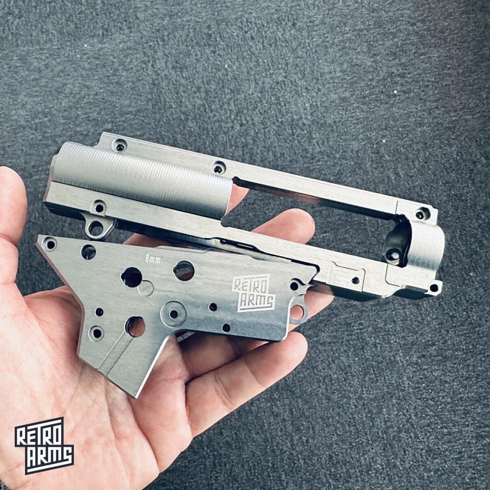 RetroArms CNC Split Gearbox Shell V2 QSC (Quick Spring Change)