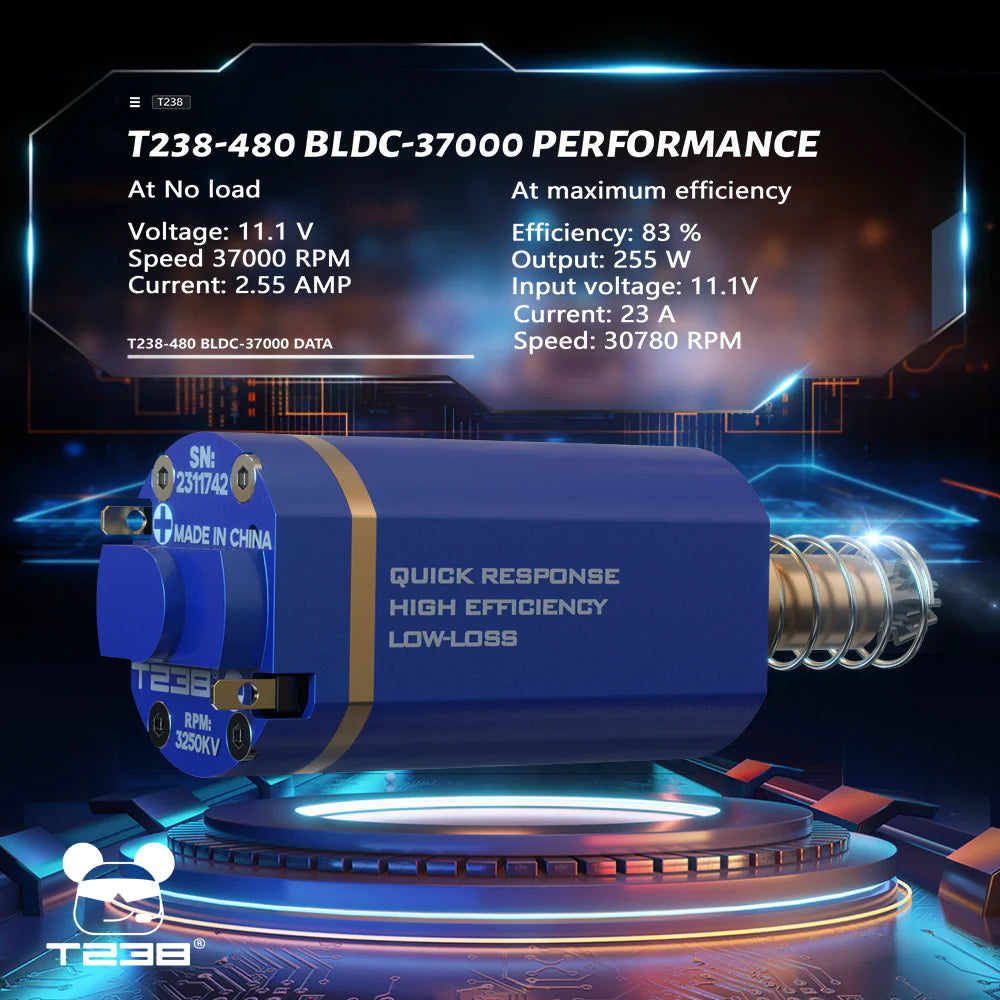 T238 Quick Response High-Efficiency Low-Loss AEG Brushless Motor